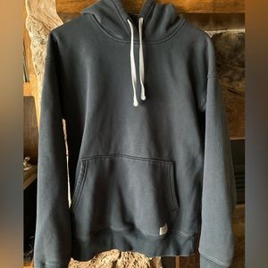 Eddie Bauer signature fleece heavyweight hooded sweatshirt blue grey size small